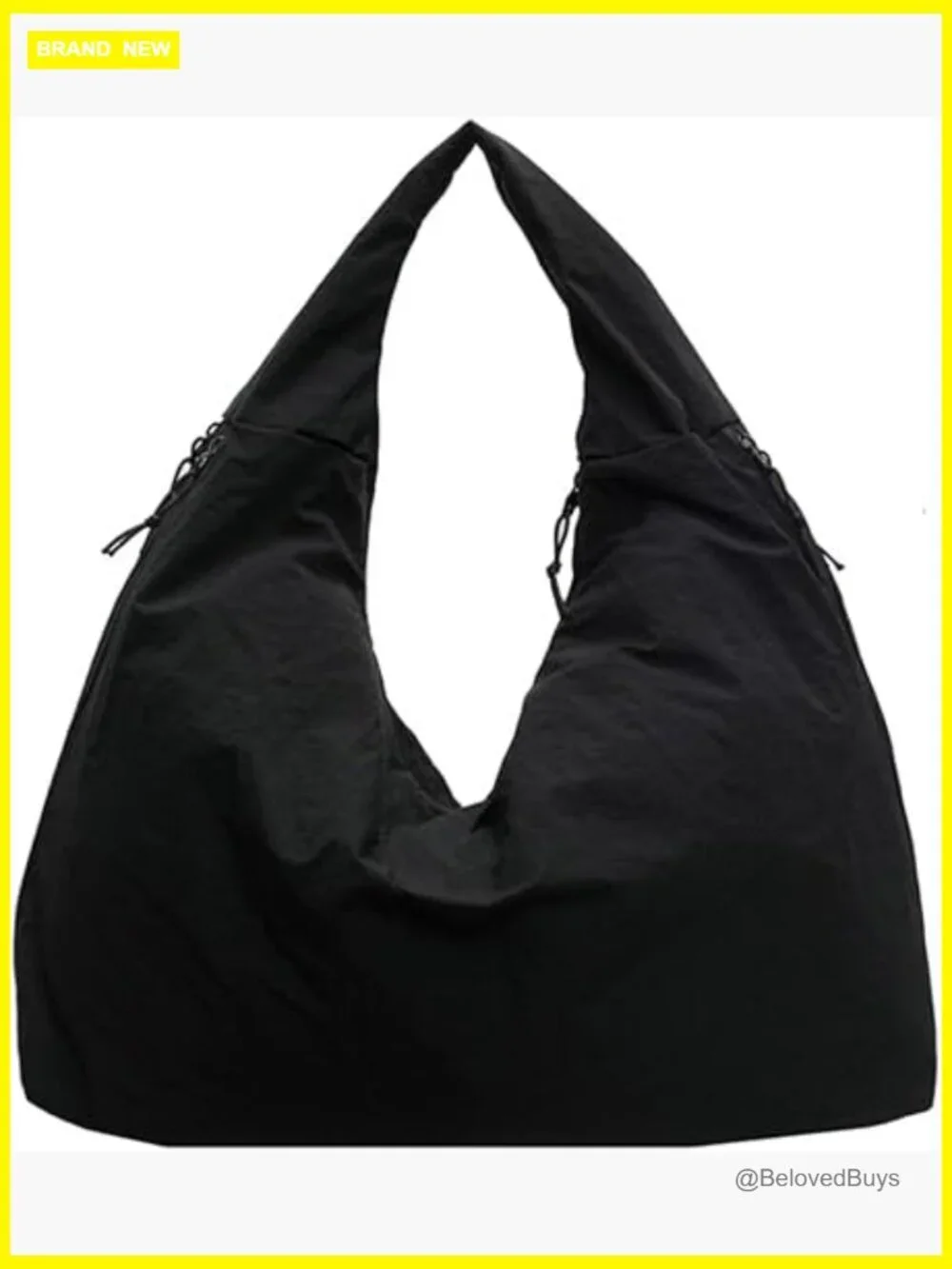 Slouchy Nylon Hobo Bag Underarm Shoulder Crossbody Purse Large Travel Beach Tote